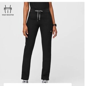 FIGS black High Waisted Yola Skinny Scrub Pants